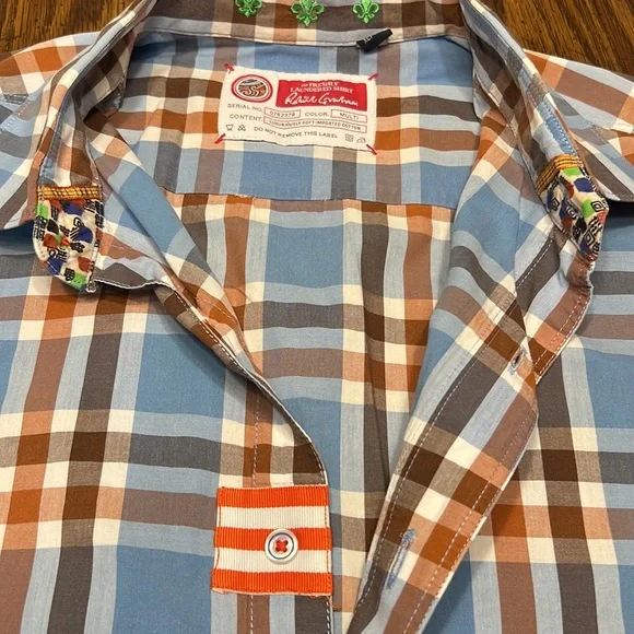 Robert Graham The FreshlyLaundered Multi Color Shirt Xl - Picture 3 of 11